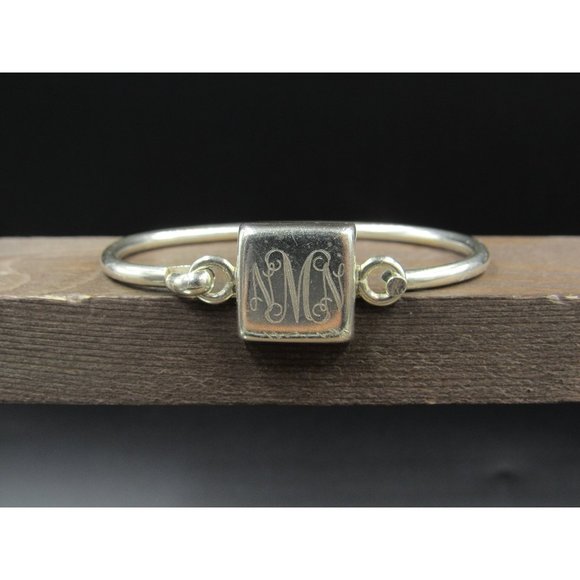 Jewelry - 6 Inch Sterling Silver NMN Initials Heavy Bracelet